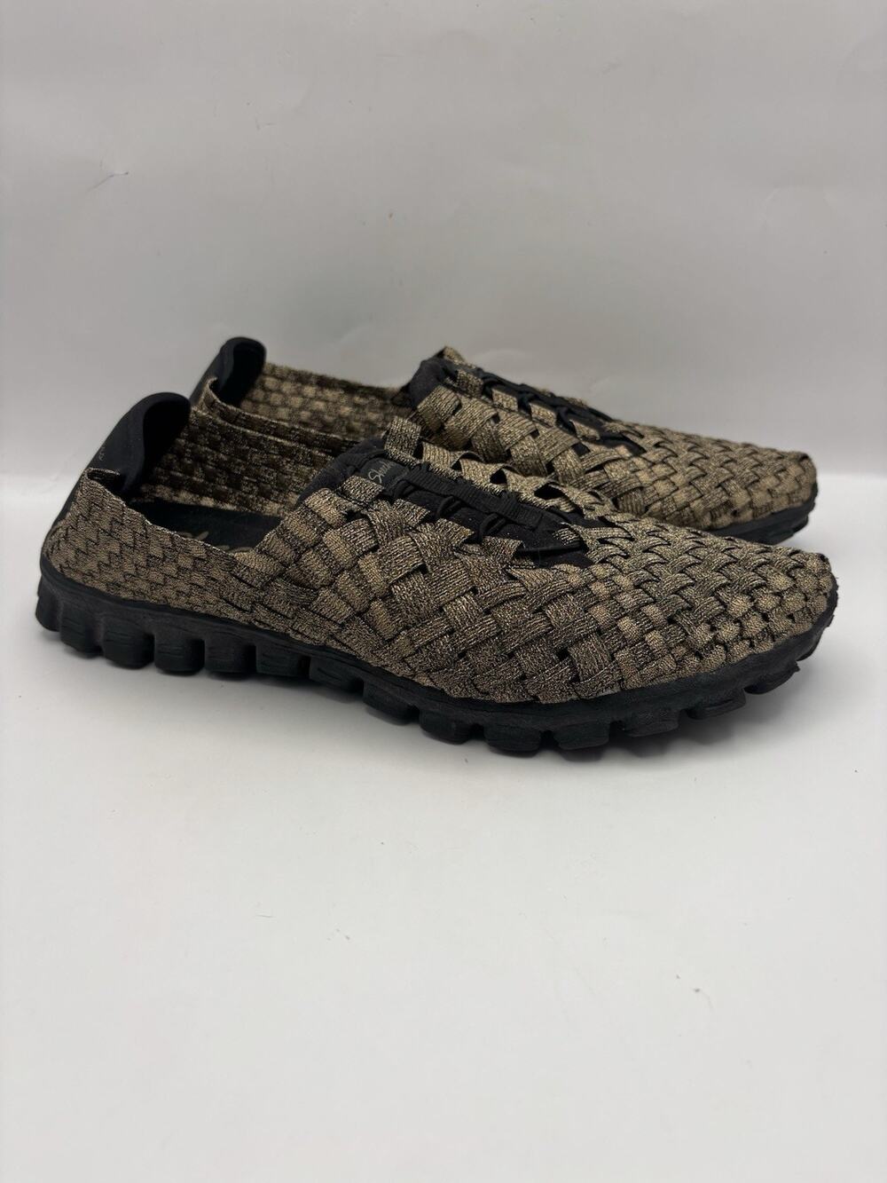 Skechers EZ Flex 2 Snazzed Up Walking Shoes Bronze Women Size 9.5